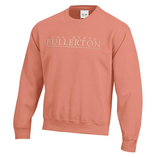 Gear For Sports Cal State Fullerton Embroidered Crew - Peach